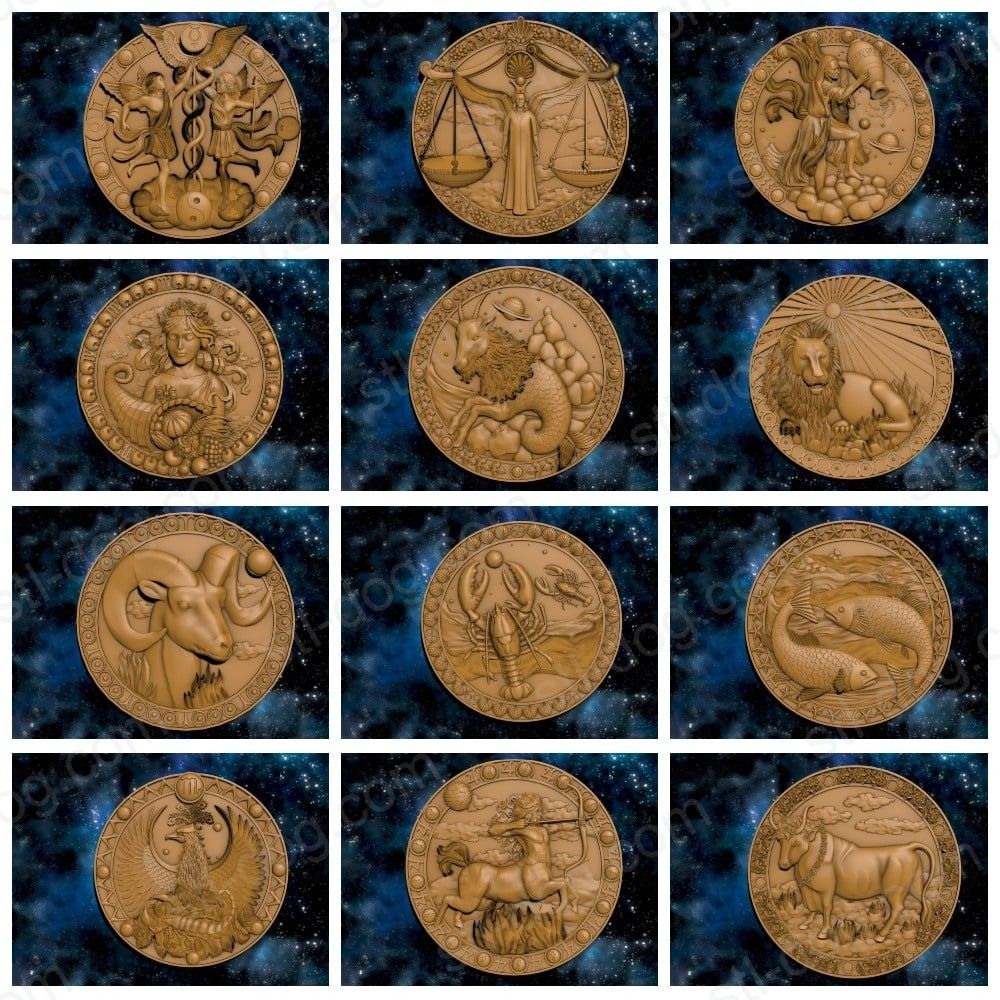 十二宫(Zodiac)  十二星座 3D打印图纸